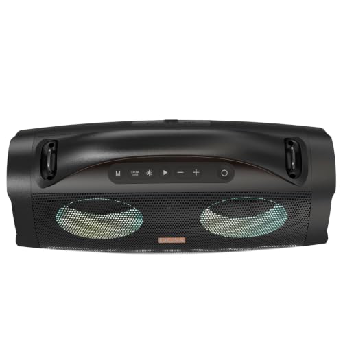 DOSS Extreme Boom+ Loud Bluetooth Speaker with 100W Stereo Sound, Extra Bass, 20H Playtime, Party-Sync Led Lights, Built-in Power Bank, IPX6 Waterproof Outdoor Speaker for Camping, Travel-Copper Gold - color: Gold