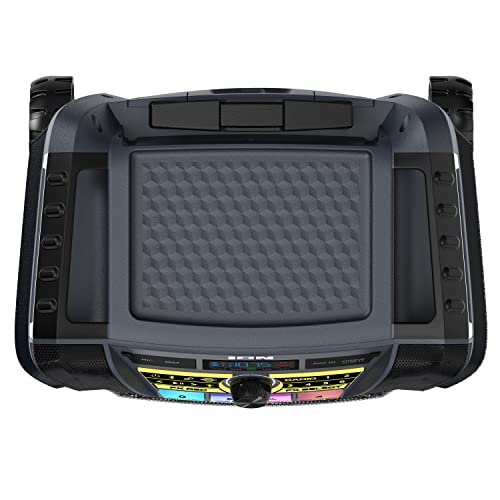 ION Block Rocker XL 220W Bluetooth Outdoor Speaker with Wheels | Water Resistant, Radio, Karaoke Mic, USB Charging, Stereo Linking, Bass Boost and App Control, for Parties and Outdoor Events - style: 220W water-resistant
