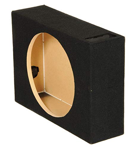 QPower Single 12" Vented Shallow Subwoofer Box, Black Carpet Exterior | Solid 5/8" MDF Construction for Vehicle Stereo Equipment and Bass Sound Systems - style: 12" Vented