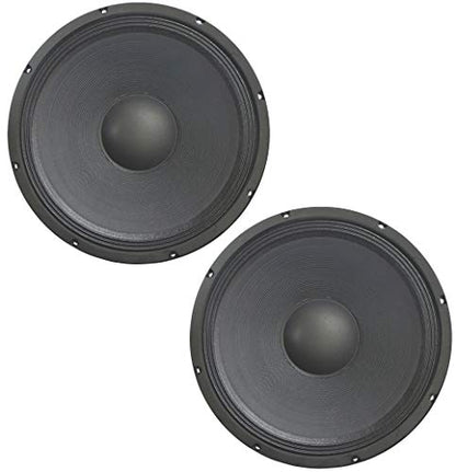 Harmony Audio 15" PA Woofer 2-Pack 8 Ohm 800W Replacement Subwoofer Pair | 2 pro 15 inch speakers for DJ and band cabinets, 800 watt heavy-duty drivers, rebuild both bass bins at once, live sound - size: 8 Ohm, style: Two Pack