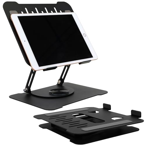 BambooMN Metal Universal Book Tablet Stand - Black - 2 Units - color: Black, size: 2 Units