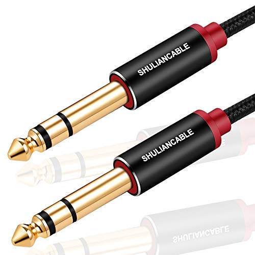 SHULIANCABLE Guitar Instrument Cable, 6.35mm Stereo Audio Cable(10Ft/3M) - size: 10Ft/3M
