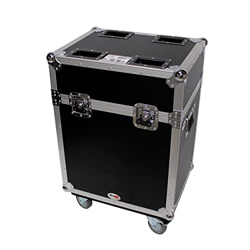 ProX XS-MH140X2W ATA Flight Case for 2 Moving Head Lights with 4” Locking Casters, Foam Interior, Honeycomb Plywood & Butterfly Latches
