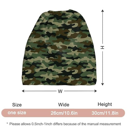 Art Owl Women's Slouchy Beanie Hat Cute Turban Hats Cancer Headwear Caps Baggy Skull Sleep Scarf - color: Camouflage Print