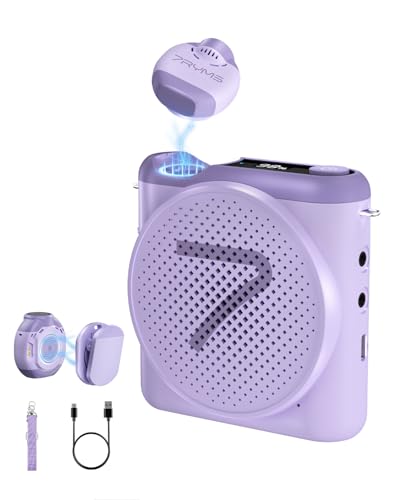 7RYMS WA2 Wireless Voice Amplifier Teacher with Magnetic Lavalier Mic - color: Wireless-Purple