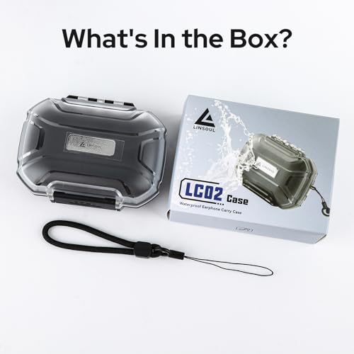 Linsoul LC02 Waterproof Earphone Storage Box, Portable Earbud Hard Case | in Ear Monitor Use, Travel Carrying Case for Headphones and IEM Cables, Fit for ZS10 PRO Cadenza Supermix4 Hype4 Zero:2 Zonie