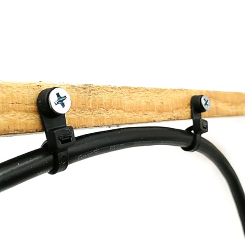 HS Heavy Duty Cable Ties with Screw Holes (100 Pack) 11.8 Inch Mounting Head Electrical Zip Ties 50 LBS,UV Black - size: 11.8" (100 Pack)