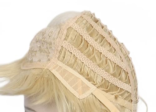Linfairy Long Wavy Blonde Mixed Wig Big Bouffant Beehive Wigs for Women fits 50s 80s Costume - color: Blonde Mixed