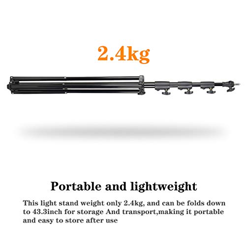 Godox 149 Inches Heavy Duty Aluminum Photography Light Tripod Stand for Aputure Ls60W 300D II Godox SL-60W SL-150II FV150 FV200 AD300PRO AD400PRO Studio Photography Lighting | Compatible with Aputure 200D 300D Godox SL60W SL150WII AD300Pro AD400Pro Studio