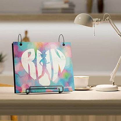 Gone For a Run BibFOLIO Race Bib Album - Love The Run - 9.5x8 | Wood Cover, Twist Cable Rings, Race Bib Holder, Holds Up to 100 Bibs, Includes 12 Vinyl Sleeves, Marathon Runner Gift - color: Love The Run