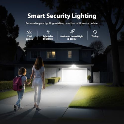 Onforu Hardwired Floodlight Camera Outdoor, 5500LM 2K HD Security Camera with Lights, Color Night Vision, Custom Motion Zones, 2-Way Audio, Built-in Siren, 2.4GHz WiFi, Compatible with Alexa, Brown - color: Brown