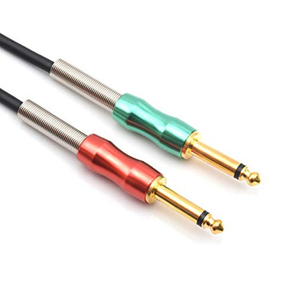 1/8 inch Stereo to Dual 1/4inch Mono Y-Splitter Breakout Cable, 3.5mm Mini Jack TRS Aux to Double 6.35mm Quarter inch TS Path Cords(10FT) - size: 10Feet