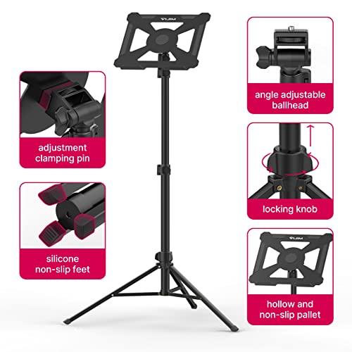 ULANZI Projector Tripod Stand, 23.6"-59" Laptop Tripod for Studio DJ Racks | DJ Racks Holder Mount with 360° Horizontal, Adjustable Height, Capacity 6.6lb for Outdoor Movies Home Office