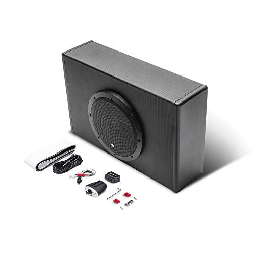 Rockford Fosgate Punch P300-8P Amplified 8" Subwoofer in Enclosure | All-in-One, Single Sub, Ported Slim Design for Truck / Small Car, Powered by an Internal 300-Watt Amplifier