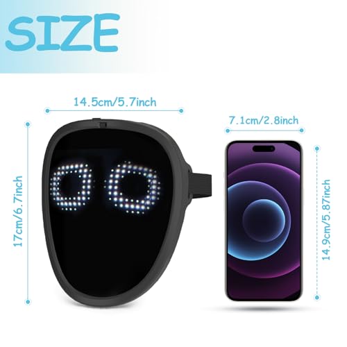 Depointer Life LED Mask Gesture Sensing Light up Mask Cool Gifts for Kids | Halloween Costumes,Christmas,Boy Gifts,Coolest Gifts,Trunk or Treat,USB-C Rechargeable,Suitable for Adults And Children - style: Kids Mask Rechargeable