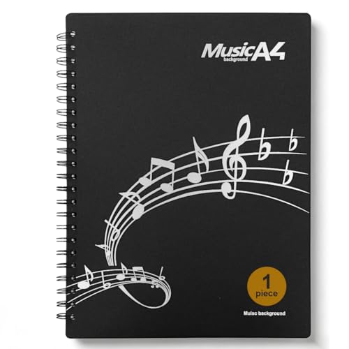 Music Folder, Bulk Sheet Music Holder(1 Pack) | Bulk Sheet Music Holder Allow Annotations,40 Pages Spiral Sheet Music Binder Organizer, Sheet Music Storage - size: 1 Pack