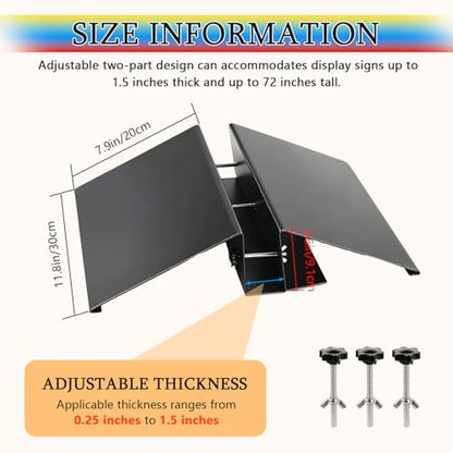 2 Pcs Metal Floor Sign Stand Holder, Fits 12" Wide Signs Board up to 72" - color: 2PCS