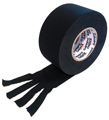 Gaffer's Choice Gaffer Tape 3 inch x 60 Yard Black Adhesive is Safer Than Duct Tape - Waterproof & Non-Reflective