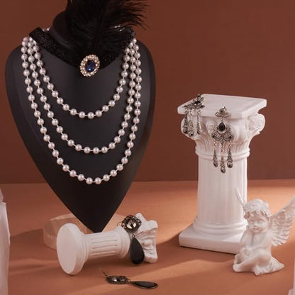 RIOSO 1920s Accessories for Women Flapper Gatsby Roaring 20s Accessories Costume Black - style: Style a