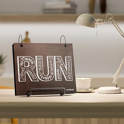 Gone For a Run BibFOLIO Race Bib Album - Inspire To Run - 9.5x8 | Wood Cover, Twist Cable Rings, Race Bib Holder, Holds Up to 100 Bibs, Includes 12 Vinyl Sleeves, Marathon Runner Gift - color: Inspire to Run