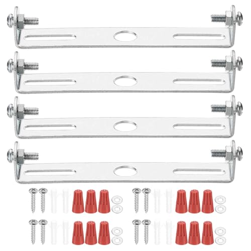 4 Set 100mm 3.94" Universal Light Fixture Mounting Bracket Kit - size: 100mm (3.93")