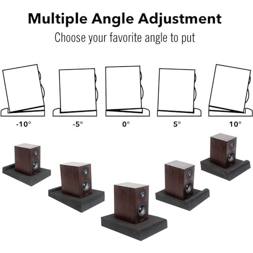JBER 2 Pack Isolation Pads, Studio Monitor Speaker Isolation Foam Pads | Suitable for 6-8 Inch Speakers, High Density, for Sound Improvement Prevent Vibrations, Elevates Audio, 13" × 10.65" × 1.8" - size: LARGE for 6"-8" MONITOR