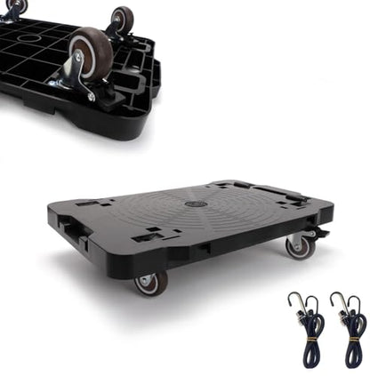 Furniture Moving Dolly With Lock,Portable, Heavy-Duty Rollers, Leg Movers for Furniture, 4-Wheel Small Flat Mover, 440 LBS/200KG Capacity,1-Pack Black Plant Dolly Cart With Brake (With Brake) - size: With Brake