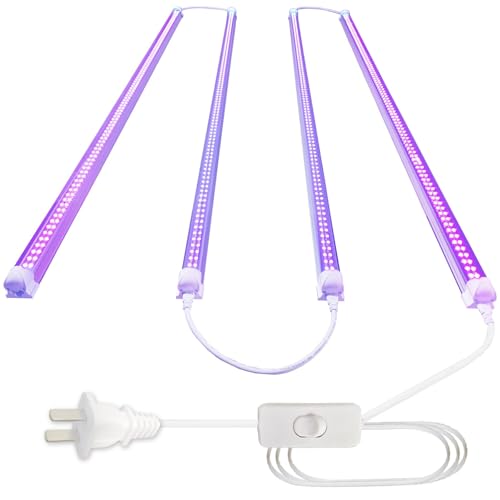 4PACK Linkable 4Ft Black Light Bar, LED 40W Integrated T8 Bulb Blacklight Fixture, UVA 395NM 400NM for Fluorescent Tapestry Poster Body Paint Glow Party - size: 4FT 4 PACK