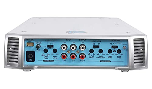 Rockville RXM-F4 Marine 4 Channel Amplifier, 2400W Peak / 600W RMS, PA Mic