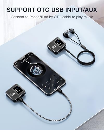 LEKATO Wireless in-Ear Monitor MS-20 for Charging Box, 1 Beltpack Receiver, 2.4G IEM System, Auto-Pairing, OTG Support, One to More, in-Ear Monitoring for Studio,Live,Singer,Band (1 Receiver)