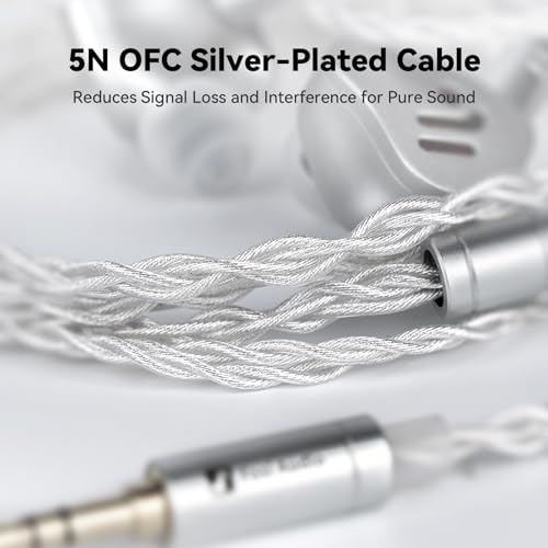 Fosi Audio IM4 Open-Back IEM Earphones, in Ear Monitor Wired Earbuds, 10mm Single Dynamic Driver, IEMs for Audiophiles, Gaming and Studio, 3.5mm 2-Pin 0.78mm Detachable Cables, N52 Dual Magnets - color: BLACK