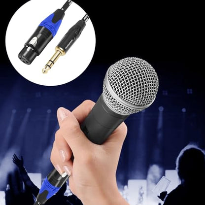 1/4" to XLR Cable,Heavy Duty Nylon Braided,Gold Plated Plug,Balanced 1/4" TRS to XLR Female Patch Cable, Quarter Inch 6.35mm to 3pin XLR Female Microphone Cable, for Speaker,Mixer-6.6ft/2Pack