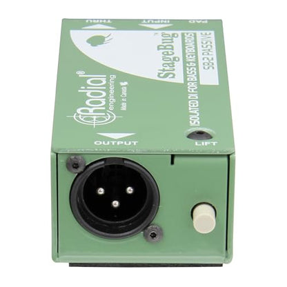 Radial StageBug SB-2 1-Channel Passive Instrument Direct Box (Pair) with 2x XLR Cables, 2x 1/4" Instrument Cables and Polishing Cloth