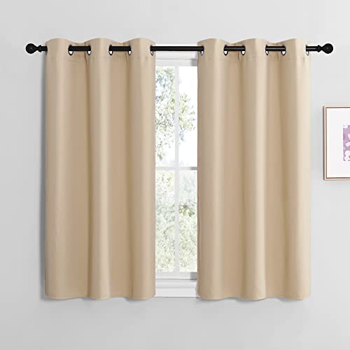 NICETOWN Blackout Curtain Panels, 2 Panels, W29 x L20-inch, Biscotti Beige - color: Biscotti Beige, size: 29"W x 20"L (Pack of 2)