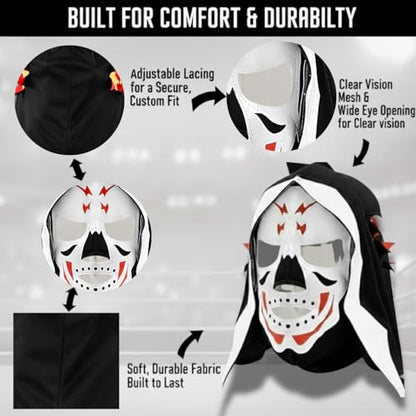 Artisans Bazaar Mexican Custume Wear Masks Luchador Mexicano Wrestling Masks Foamy Material for Men & Women Lucha Libre Adult - style: La Parka