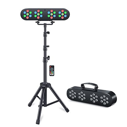 DJ Lights with Stand, Telbum Stage Lights with Stand Sound Activated LED Par Light Set, for Mobile Booth Gig Bar Wedding Church Band