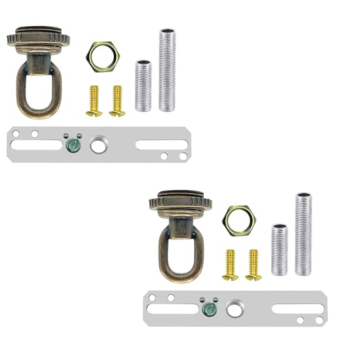 ECUDIS Light Fixture Cross Bar Kit, Antique Brass, Pack of 2 - color: Antique Brass, size: Pack of 2