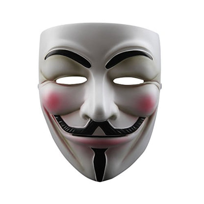 V for Vendetta Mask, NEVSETPO Quality Guy Fawkes Anonymous Hackers Mask for Cosplay, V for Vendetta Mask Costume Theme Parties Halloween Collections,Gifts, One Size Fits Most