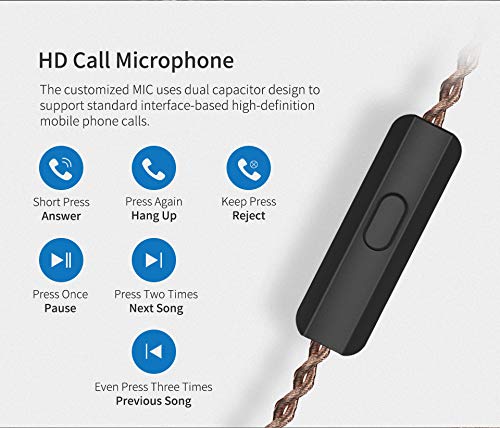 KZ ZSN Pro Dynamic Hybrid Dual Driver in Ear Earphones Detachable Tangle-Free Cable Musicians in-Ear Earbuds Headphones (Gray with Microphone) | HiFi Musician Monitor, Detachable 2-Pin Cable, Noise-Isolating, 10mm DD+BA, HD Call Mic, Smartphone Compatible