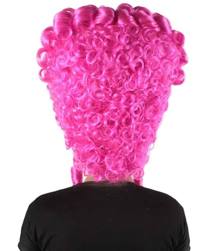 HPO Adult Women's Baroque French Revolution Queen Marry Wig Collection, Fuchsia Color, Premium Breathable Capless Cap (Fuchsia) - color: Fuchsia