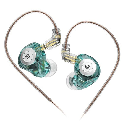 FEDAI KZ EDX Pro Wired Earbuds in Ear Monitor, IEM Ear Buds HiFi Stereo Sound Earphones with 1DD New 10mm Dynamic Driver Noise Cancelling Headphone with Detachable Cable (Cyan No Mic) - color: Green, size: No mic