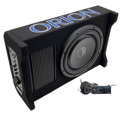 ORION CPE100 Cobalt 10" Active Down-Firing Subwoofer Enclosure, 1200W Max | 1200W Max, Built-In Amplifier, Down-Firing, Shallow Mount, Slim Sealed, Air-Tight - style: 10 Inch - 1200 Watts Active