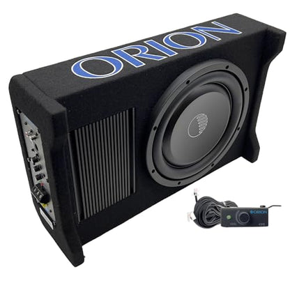 ORION CPE100 Cobalt 10" Active Down-Firing Subwoofer Enclosure, 1200W Max | 1200W Max, Built-In Amplifier, Down-Firing, Shallow Mount, Slim Sealed, Air-Tight - style: 10 Inch - 1200 Watts Active