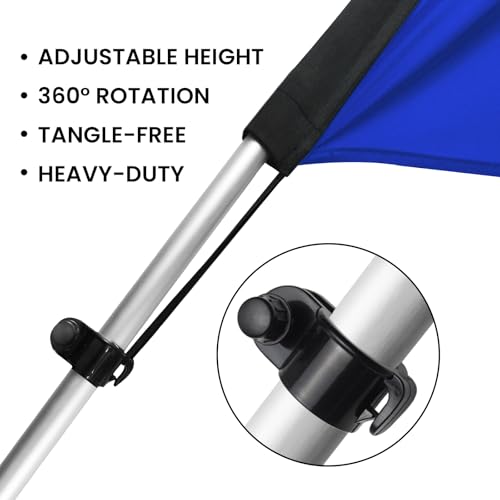 Feather Flag Pole Kit Fits 12FT Swooper Flags, 15FT Tall Aluminum Flagpole Set with Heavy Duty Ground Spike for Business Advertising Flags Custom Feather Flag (No Flag Included)