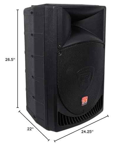 Rockville RPG15 15" 1000W Powered DJ PA Speaker Pair with RBG18S Subwoofer | 1000W Peak / 250W RMS Each, 35Hz-20kHz, Class A/B, RBG18S 18" 2000W Powered Subwoofer, DSP, Limiter, 3-Items