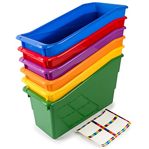 Really Good Stuff Durable Book and Binder Holder, 6-Pack, Group Color - color: Rainbow