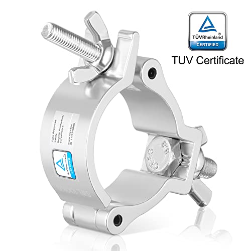 Truss Clamps 2 Inch, 10 Pack TUV Stage Lights Truss O Clamps | Fits 48-52mm OD Tube, Heavy Duty 220lb, TUV Certified Stage Lighting Clamps for LED Par Spot Moving Head Lights