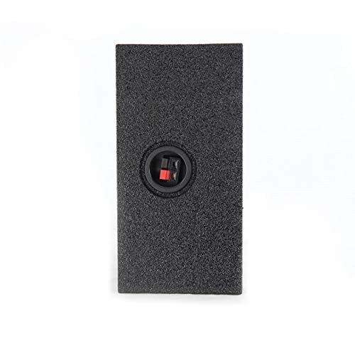 QPower Single 10in Sub Enclosure, Universal Shallow Mount Downfire/Behind Seat Speaker Box Compatible with Most GMC, Chevy, & Ford Trucks - style: 10" QBOMB