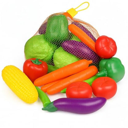 20 Pieces Play Vegetables Playset - Life-Sized Toy Food for Kids Kitchen, Healthy Farmer's Market Grocery Pretend Play Plastic Toy Set for Toddlers