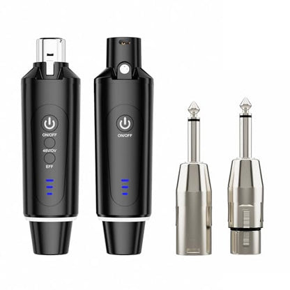 Wireless XLR Microphone Transmitter Receiver 2.4Ghz, XLR System Mic Adapter for Dynamic Microphone, Audio Mixer, Electric Guitar Bass, 48V Phantom Power for Condenser Mic, 160ft Range - size: 2.4G (1TX & 1RX)
